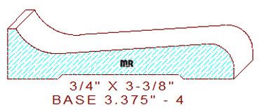 Baseboard 3-3/8" - 4 Baseboard 3-3/8" - 4