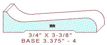 Baseboard 3-3/8" - 4