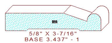 Baseboard 3-7/16" - 1 Baseboard 3-7/16" - 1