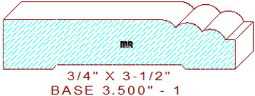 Baseboard 3-1/2" - 1 Baseboard 3-1/2" - 1
