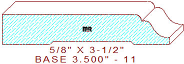 Baseboard 3-1/2" - 11 Baseboard 3-1/2" - 11