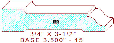 Baseboard 3-1/2" - 15 Baseboard 3-1/2" - 15
