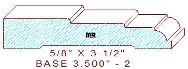 Baseboard 3-1/2" - 2 Baseboard 3-1/2" - 2