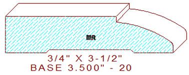Baseboard 3-1/2" - 20 Baseboard 3-1/2" - 20