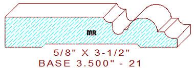 Baseboard 3-1/2" - 21 Baseboard 3-1/2" - 21