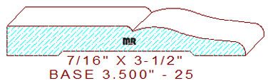 Baseboard 3-1/2" - 25 Baseboard 3-1/2" - 25