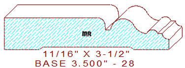 Baseboard 3-1/2" - 28 Baseboard 3-1/2" - 28