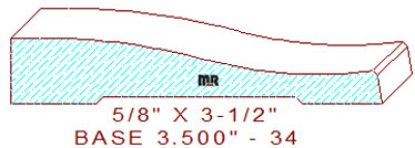 Baseboard 3-1/2" - 34 Baseboard 3-1/2" - 34
