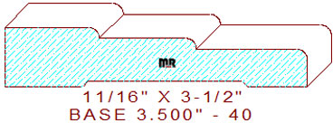 Baseboard 3-1/2" - 40 Baseboard 3-1/2" - 40