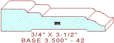 Baseboard 3-1/2" - 42 Baseboard 3-1/2" - 42