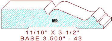 Baseboard 3-1/2" - 43 Baseboard 3-1/2" - 43