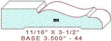 Baseboard 3-1/2" - 44 Baseboard 3-1/2" - 44