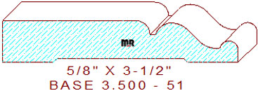 Baseboard 3-1/2" - 51 Baseboard 3-1/2" - 51