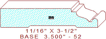 Baseboard 3-1/2" - 52 Baseboard 3-1/2" - 52