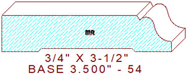 Baseboard 3-1/2" - 54 Baseboard 3-1/2" - 54