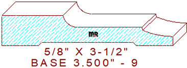 Baseboard 3-1/2" - 9 Baseboard 3-1/2" - 9