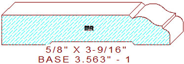 Baseboard 3-9/16" - 1 Baseboard 3-9/16" - 1
