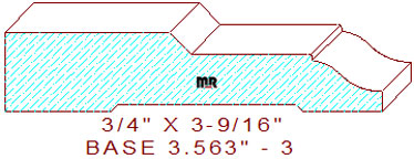 Baseboard 3-9/16" - 3 Baseboard 3-9/16" - 3
