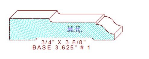 Baseboard 3-5/8" - 1 Baseboard 3-5/8" - 1
