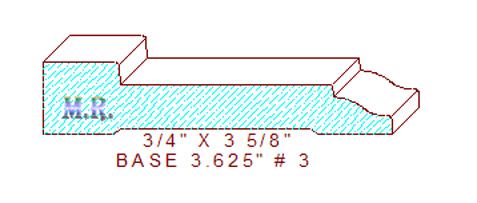 Baseboard 3-5/8" - 3