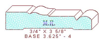 Baseboard 3-5/8" - 4 Baseboard 3-5/8" - 4