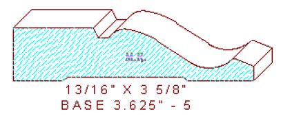 Baseboard 3-5/8" - 5