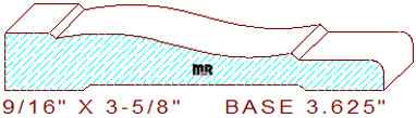 Baseboard 3-5/8"