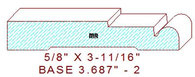 Baseboard 3-11/16" - 2 Baseboard 3-11/16" - 2