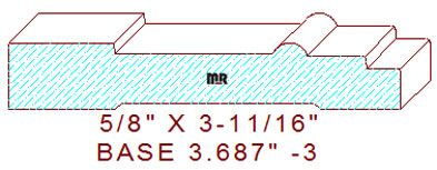 Baseboard 3-11/16" - 3 Baseboard 3-11/16" - 3