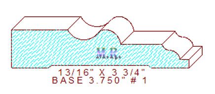 Baseboard 3-3/4" - 1 Baseboard 3-3/4" - 1