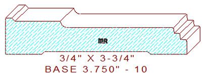 Baseboard 3-3/4" - 10