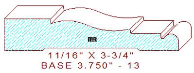 Baseboard 3-3/4" - 13 Baseboard 3-3/4" - 13