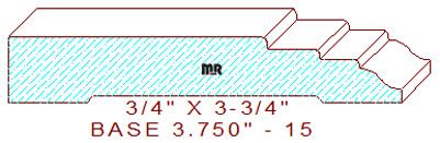Baseboard 3-3/4" - 15 Baseboard 3-3/4" - 15