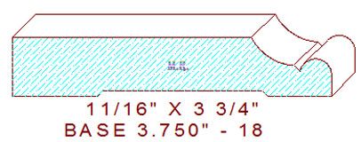 Baseboard 3-3/4" - 18 