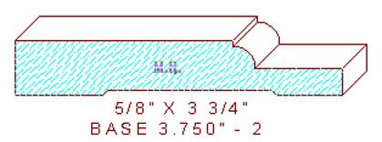 Baseboard 3-3/4" - 2 Baseboard 3-3/4" - 2