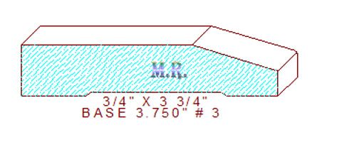 Baseboard 3-3/4" - 3 Baseboard 3-3/4" - 3