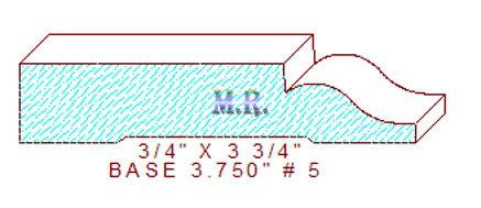 Baseboard 3-3/4" - 5