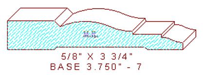 Baseboard 3-3/4" - 7 Baseboard 3-3/4" - 7