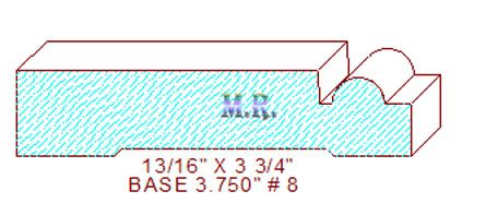 Baseboard 3-3/4" - 8