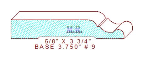 Baseboard 3-3/4" - 9 Baseboard 3-3/4" - 9