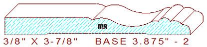 Baseboard 3-7/8" - 2