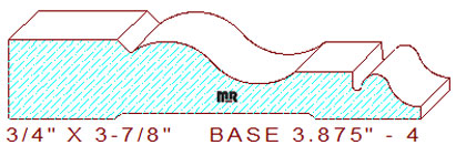 Baseboard 3-7/8" - 4 Baseboard 3-7/8" - 4