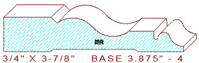 Baseboard 3-7/8" - 4