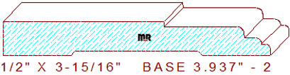 Baseboard 3-15/16" - 2 Baseboard 3-15/16" - 2