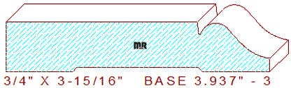 Baseboard 3-15/16" - 3 Baseboard 3-15/16" - 3