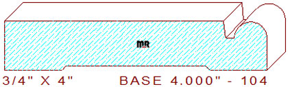Baseboard 4" - 104 Baseboard 4" - 104