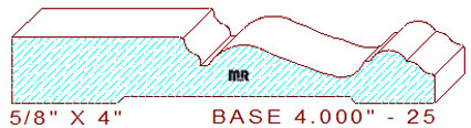Baseboard 4" - 25 Baseboard 4" - 25