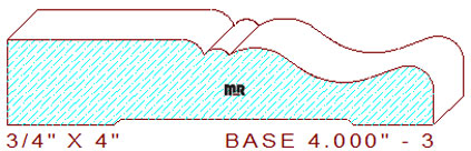 Baseboard 4" - 3 Baseboard 4" - 3