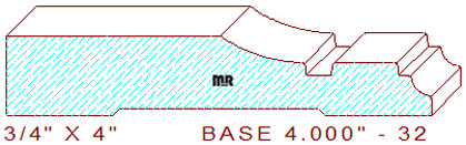 Baseboard 4" - 32 Baseboard 4" - 32