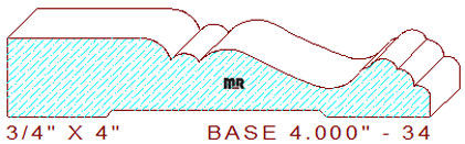 Baseboard 4" - 34